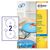 Avery Inkjet Full Face CD/DVD Label 117mm Diameter 2 Per A4 Sheet (Pack 50 Labels)