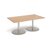 Eternal rectangular boardroom table 1800mm x 1000mm - brushed steel base and bee