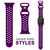 NALIA Breathable Bracelet Silicone Smart Watch Strap compatible with Apple Watch Strap SE & Series 8/7/6/5/4/3/2/1, 38mm 40mm 41mm, Fitness Watch Band, Men & Women Dark Purple