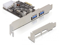 PCI Express Karte mit 2x USB 3.0 + Low Profile Blech, Delock® [89243]