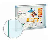 Vitrina de anuncios puertas cristal de seguridad 100x150 cm