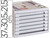 Fichero Cajones de Sobremesa Q-Connect 37X30,5X21,5 cm Bandeja Organizadora Superior 6 Cajones Gris Opaco