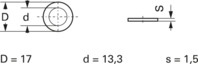 Dichtung, Ø 17/13,3 mm, für Pneumatische Armaturen, 50.002