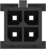 Steckergehäuse, 4-polig, RM 3 mm, gerade, schwarz, 794616-4