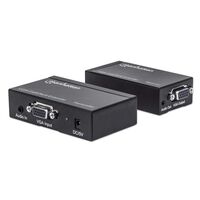 VGA Cat5/5e/6 Extender Black Extends video and audio signals up to 300 m (984 ft.)