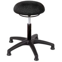 Industrial swivel stool upholstered with fabric cover