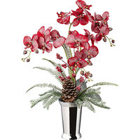 Mazzo di orchidee phalaenopsis in vaso di ceramica