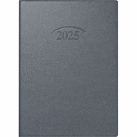 Taschenkalender 736 10x14cm 1 Tag/Seite Kunststoff silber 2025