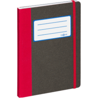 Notizbuch A5 Basic 96 Blatt kariert rot
