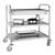 Vogue Deep Tray Clearing Trolley 940X855X535mm Stainless Steel Catering Cart