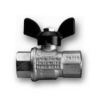 6273 2, 2 BSP brass F/B (Gas/WRAS) ball valve-steel lever op