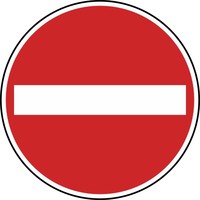 Verkehrszeichen VZ 267 Verbot der Einfahrt, Ø 750, Alform, RA 1