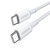 Kabel przewód USB-C w oplocie PD 100W 5A 480Mb/s 0.5m biały