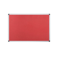 Bi-Office Notice Board Fire Retardant, Red Felt, Maya Aluminium Frame, 180 x 120 cm Main