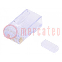 Plug; RJ45; 44915; PIN: 8; Cat: 6; with conductor guide; gold-plated