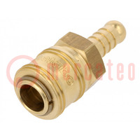 Quick connection coupling EURO; with bushing; brass