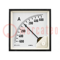 Ampermérő; panelre; I DC: 0÷250A; Osztály: 1,5; Hosszúság: 95mm