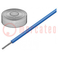 Wire; SiF; 1x0.5mm2; stranded; Cu; silicone; blue; -60÷180°C; 100m