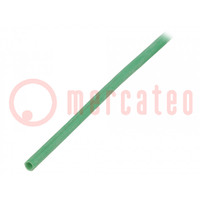 Tubo electroaislante; silicona; verde; Øint: 2,5mm