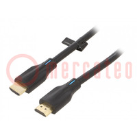 Kábel; HDMI 2.1; HDMI dugó,kétoldalas; PVC; 5m; fekete; 28AWG
