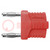 Stackable safety shunt; 4mm banana; 12A; 33VAC; 70VDC; red