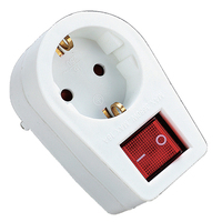 Adaptador 16A 1T con interruptor IP20