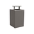 Modellbeispiel: Abfallbehälter -Kube- 100 Liter, aus Stahl, mitDach, dunkelgrau (Art. 37653-09)