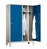 C+P Garderobenschrank, mit Sockel, 2 Türen, 4 Abteile, Breite 1190 mm, RAL7035/9010 | CA5901-9010