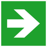 Richtungsangabe rechts/links Safety Marking Rettungsschild, 15,0x15,0 cm