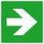Rettungsschild Richtungsangabe rechts/links, Alu,nachleuchtend,Safety Marking,20x20cm
