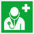 Erste-Hilfe-Schild - langnachleuchtend, Arzt, Kunststoff, (BxH): 20,0 x 20,0 cm DIN EN ISO 7010 E009 ASR A1.3 E009
