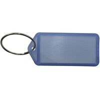 Produktbild zu Schlüsselanhänger - mit Papiereinlage, Kunststoff transparent blau