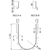 Skizze zu syphon flex- profilo in plastica fless.x cass. sottolavello, bianco, fondo 16 mm