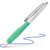 Kugelschreiber Haptify, Druckmechanik, M, blau, Farbe des Schaftes: weiß-mint