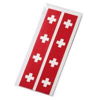 Artikelbild Fan tape "Square", set of 8, red/white