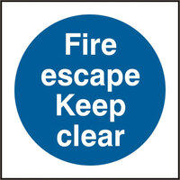 Beeswift B-Safe Fire Escape Keep Clear Sign