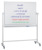 Whiteboard Mobil mit Drehfunktion Emaille Antimikrobiell, 1500 x 1000 mm, weiß