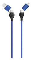 2GO 797368 cable USB 1,2 m USB A/USB C USB C/Lightning Negro, Azul