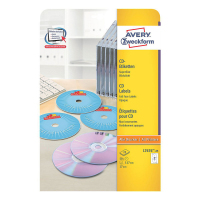 Avery CD Etiketten, wit, Ø 117,0 mm, permanent klevend