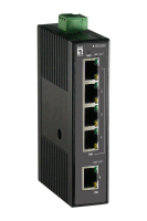 LevelOne 5-Port Fast Ethernet Industrial Switch, DIN-Rail, -20°C to 70°C