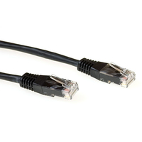 ACT Zwarte 3 meter LSZH U/UTP CAT6A patchkabel met RJ45 connectoren