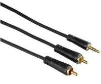 Hama 10m 2 x RCA - 3.5mm m/m audio kabel Zwart