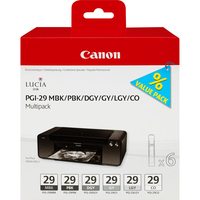 Canon Multipack de 6 cartouches d'encre PGI-29 MBK/PBK/DGY/GY/LGY/CO