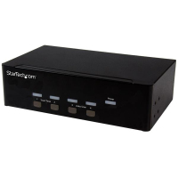 StarTech.com Switch Commutatore a 4 porte - KVM USB 2.0 a doppio VGA con Hub USB a 2 porte e 3,5mm audio