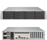 Supermicro SSG-6029P-E1CR12T Server-Barebone LGA 3647 (Socket P) Rack (2U) Schwarz