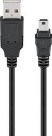 Goobay 93228 câble USB 0,15 m USB 2.0 USB A Mini-USB B Noir