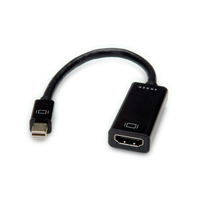 Value 12.99.3143 video kabel adapter Mini DisplayPort HDMI Type A (Standaard) Zwart