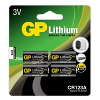 GP Batteries Lithium CR 123A Egyszer használatos elem CR123A Lithium-Manganese Dioxide (LiMnO2)