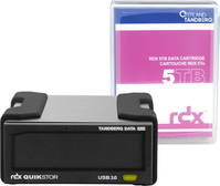 Overland-Tandberg RDX Laufwerkskit mit 5TB Kassette, extern, schwarz, USB3+