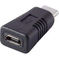 Renkforce RF-4381086 tussenstuk voor kabels USB Type-C Micro USB Type-B Zwart